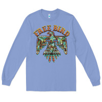 Colony Blue free bird feathers thunderbird Long Sleeve Tee - BarkalooDesign