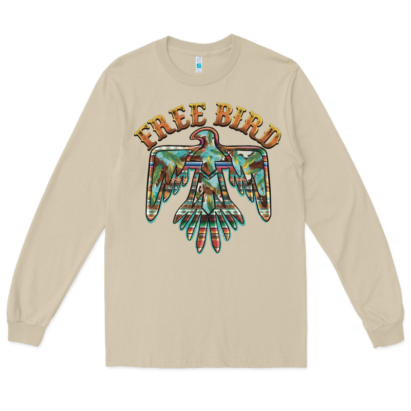 Free Bird Feathers Thunderbird Long Sleeve Tee by BarkalooDesign | Teevron