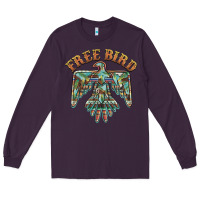 Plum free bird feathers thunderbird Long Sleeve Tee - BarkalooDesign