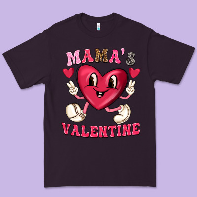 Premium Tee mamas valentine with cute heart