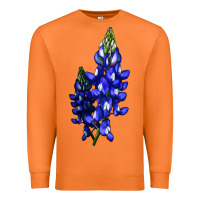 Carrot Bluebonnet Flower Premium Sweatshirt - LillyAllenDesigns