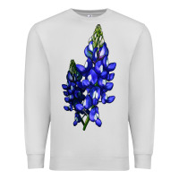 Dove Grey Bluebonnet Flower Premium Sweatshirt - LillyAllenDesigns