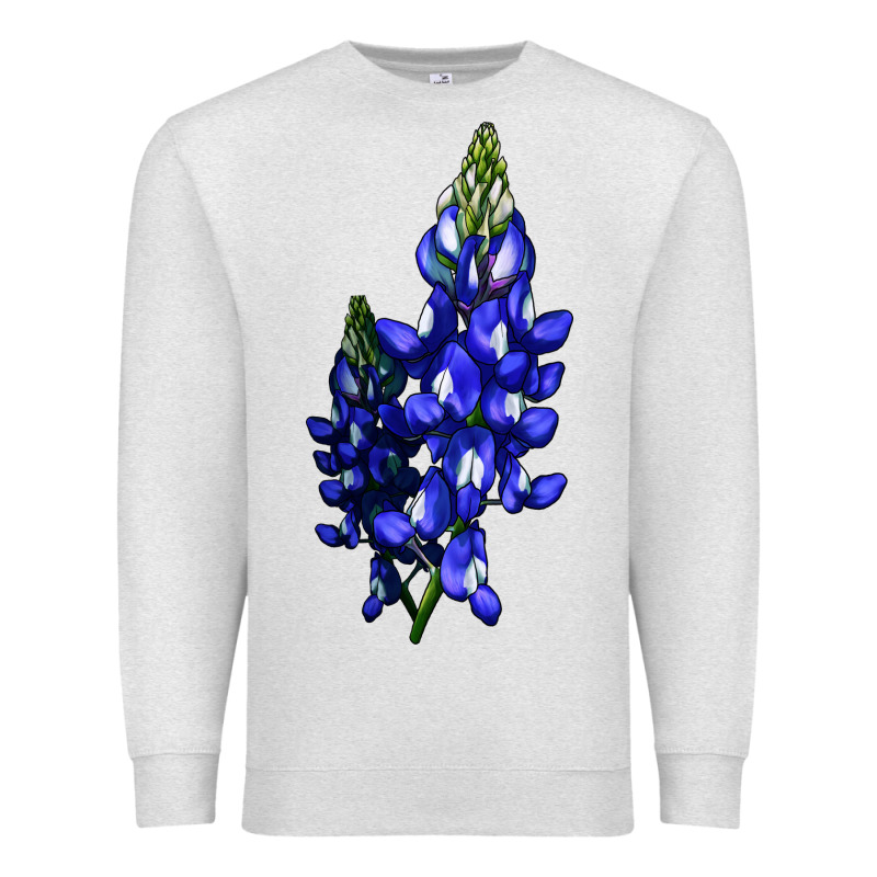 Bluebonnet Flower Premium Sweatshirt by LillyAllenDesigns | Teevron