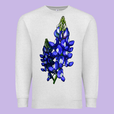 Bluebonnet Flower Premium Sweatshirt Designed By Lillyallendesigns