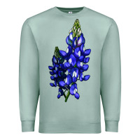 Seafoam Bluebonnet Flower Premium Sweatshirt - LillyAllenDesigns