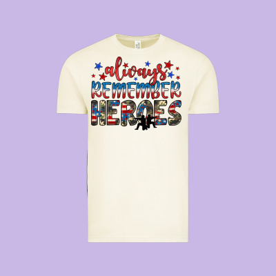 Always Remember Heroes Vintage Tee Designed By Jahusdesignshop