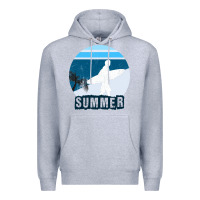Heather Grey Summer Surf Premium Hoodie - Bettercallsaul