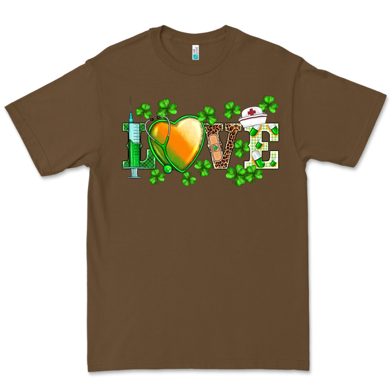 St.patrick's Nurse Love Heart Stethoscope Premium Tee by BarkalooDesign | Teevron