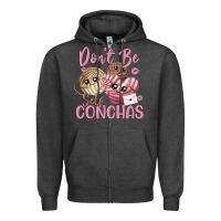 Charcoal Heather don't be self conchas Zipper Hoodie - MaliasSmallBusiness