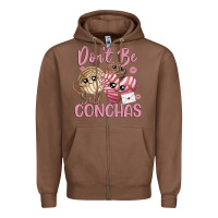 Chestnut don't be self conchas Zipper Hoodie - MaliasSmallBusiness