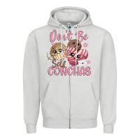 Dove Grey don't be self conchas Zipper Hoodie - MaliasSmallBusiness