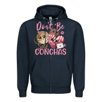 Navy don't be self conchas Zipper Hoodie - MaliasSmallBusiness