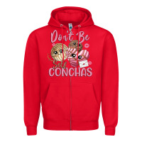Red don't be self conchas Zipper Hoodie - MaliasSmallBusiness