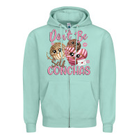 Seafoam don't be self conchas Zipper Hoodie - MaliasSmallBusiness