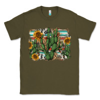 Army Green serape sunflowers cactus Classic Tee - AdoDesignShop