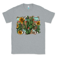 Heather Grey serape sunflowers cactus Classic Tee - AdoDesignShop