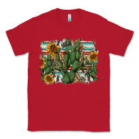 Red serape sunflowers cactus Classic Tee - AdoDesignShop