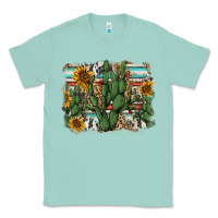 Seafoam serape sunflowers cactus Classic Tee - AdoDesignShop