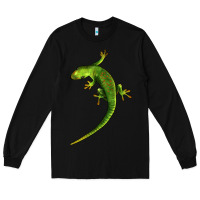 Black Green Lizard Illustrations Long Sleeve Tee - LillyAllenDesigns
