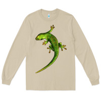 Mushroom Green Lizard Illustrations Long Sleeve Tee - LillyAllenDesigns