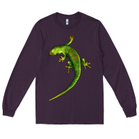 Plum Green Lizard Illustrations Long Sleeve Tee - LillyAllenDesigns