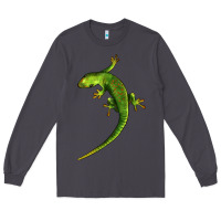 Smoke Green Lizard Illustrations Long Sleeve Tee - LillyAllenDesigns