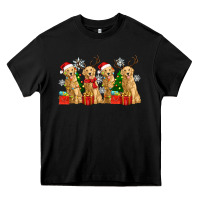 Black golden dogs with christmas Heavy Core Tee - Zillion Design Studio
