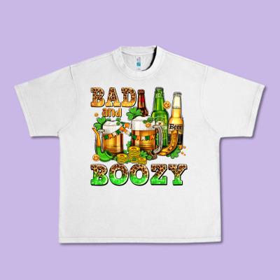 Bad And Boozy With Beer Urban Heavy Tee Designed By Adodesignshop