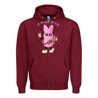 Burgundy so peepin boujee stanley  belt bag inspired Zipper Hoodie - MaliasSmallBusiness