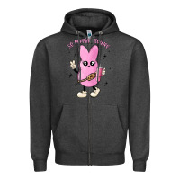 Charcoal Heather so peepin boujee stanley  belt bag inspired Zipper Hoodie - MaliasSmallBusiness