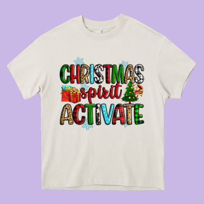 Christmas Spirit Activite Heavy Core Tee Designed By Zillion Design Studio