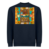 Navy Thankful grateful blessed Heavyweight Sweatshirt - Artiststas