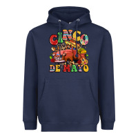 Navy cinco de mayo truck Heavyweight Hoodie - LillyAllenDesigns