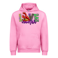 Fuchsia Pink love crawfish mardi gras Urban Hoodie - CowGirlArtShop