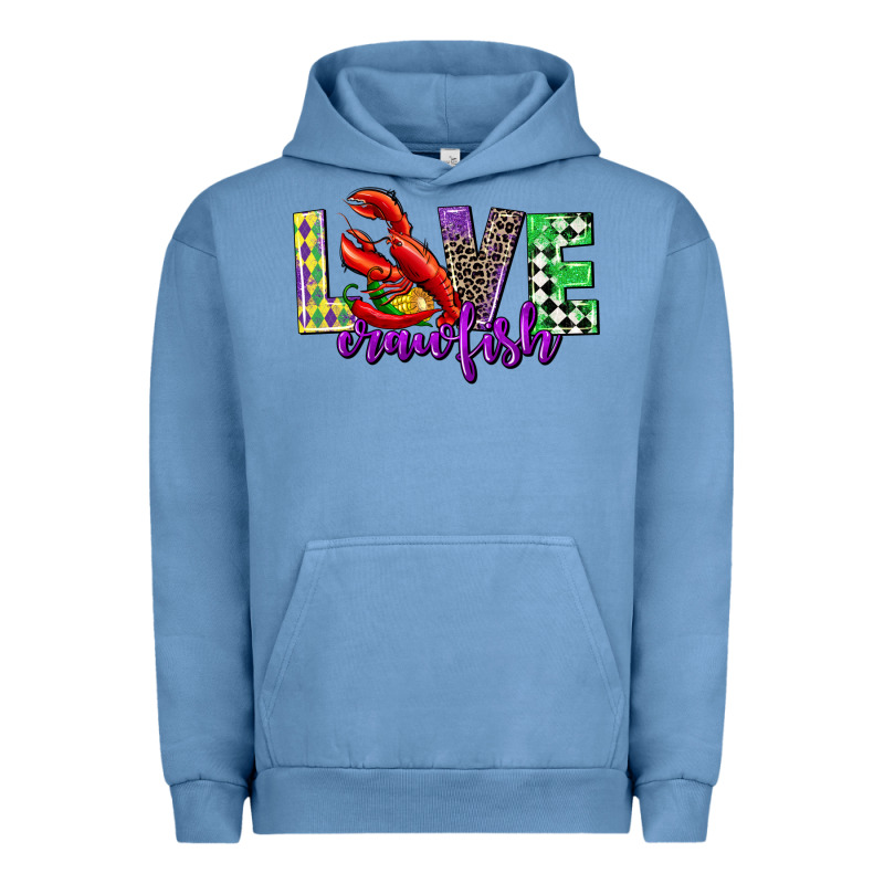 Love Crawfish Mardi Gras Urban Hoodie by CowGirlArtShop | Teevron