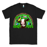 Black st patricks cow rainbow Classic Tee - Artiststas