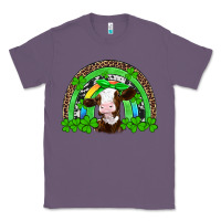 Lavender st patricks cow rainbow Classic Tee - Artiststas