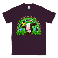 Plum st patricks cow rainbow Classic Tee - Artiststas
