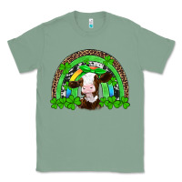 Sage st patricks cow rainbow Classic Tee - Artiststas