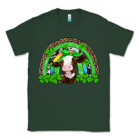 Sports Green st patricks cow rainbow Classic Tee - Artiststas