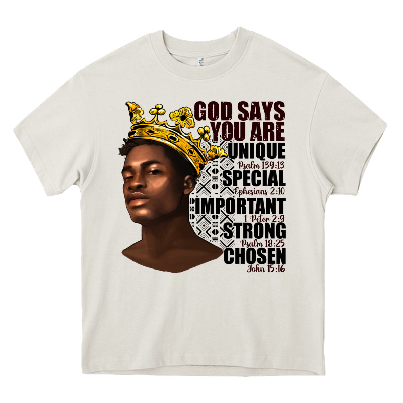 Afro Man God Says You Are Heavy Core Tee by texasbilliewilder | Teevron