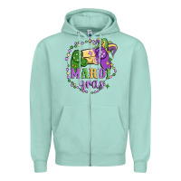 Seafoam mardi gras game Zipper Hoodie - MaliasSmallBusiness