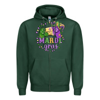 Sports Green mardi gras game Zipper Hoodie - MaliasSmallBusiness