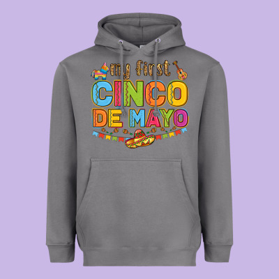 My First Cinco De Mayo Heavyweight Hoodie Designed By Lillyallendesigns