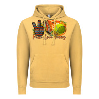 Vintage Mustard peace love tennis Vintage Hoodie - RacoonDesign
