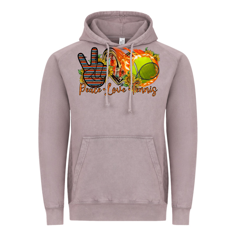 Peace Love Tennis Vintage Hoodie by RacoonDesign | Teevron