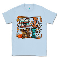 Dusty Blue Fall Autumn Leopard Mini Classic Tee - LillyAllenDesigns