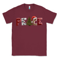 Burgundy peace christmas Classic Tee - AdoDesignShop