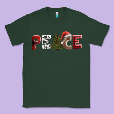 Peace Christmas Classic Tee Designed By Adodesignshop