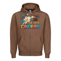 Chestnut western turquoise put em up cowboy Zipper Hoodie - MaliasSmallBusiness